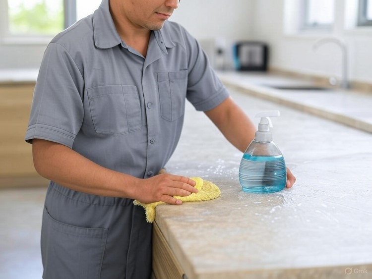 cleaning stone benchtops